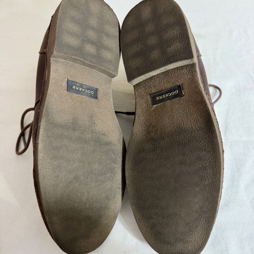 Dockers Mens Brown Leather Tussock Chukka Boots Desert Lace Up 90-28459 Size 13M - Picture 7 of 11